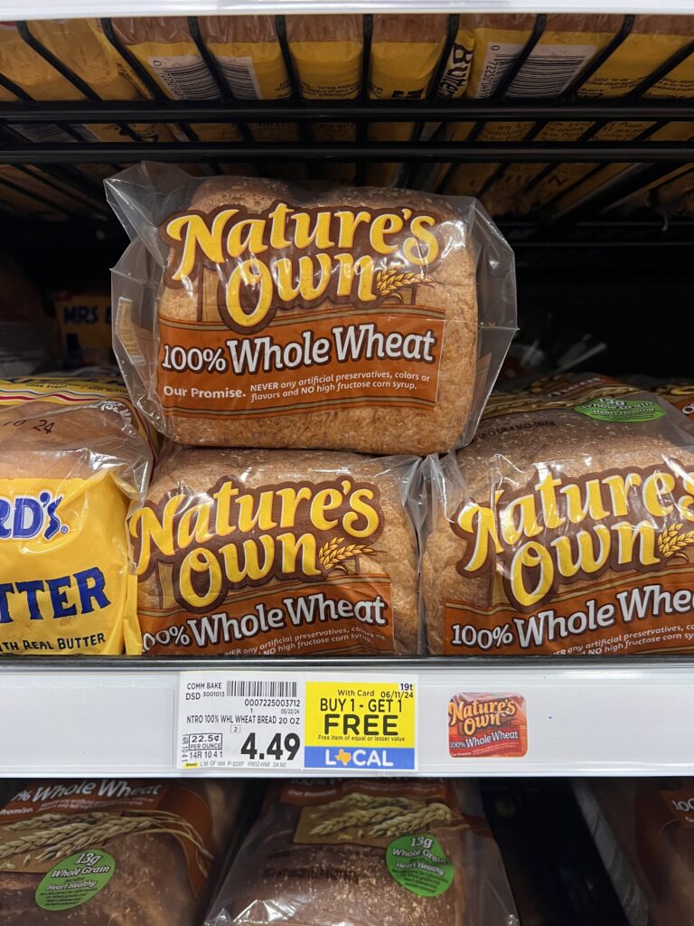 natures own bread kroger shelf image (1)