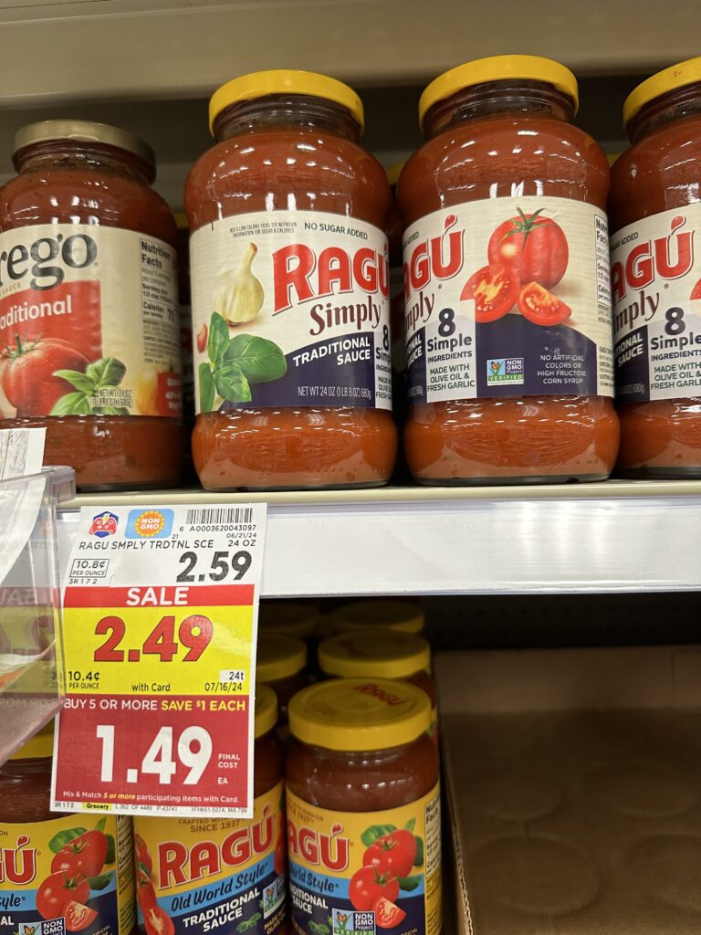 ragu pasta sauce kroger shelf image (1)