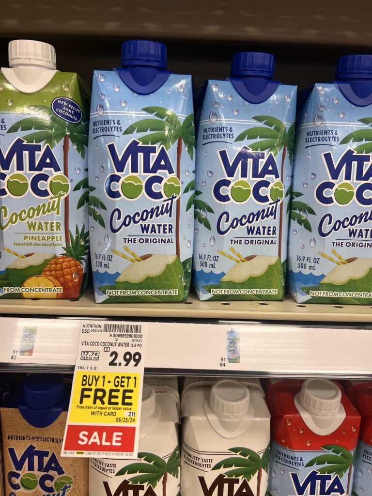 vitacoco coconut water kroger shelf image (1)