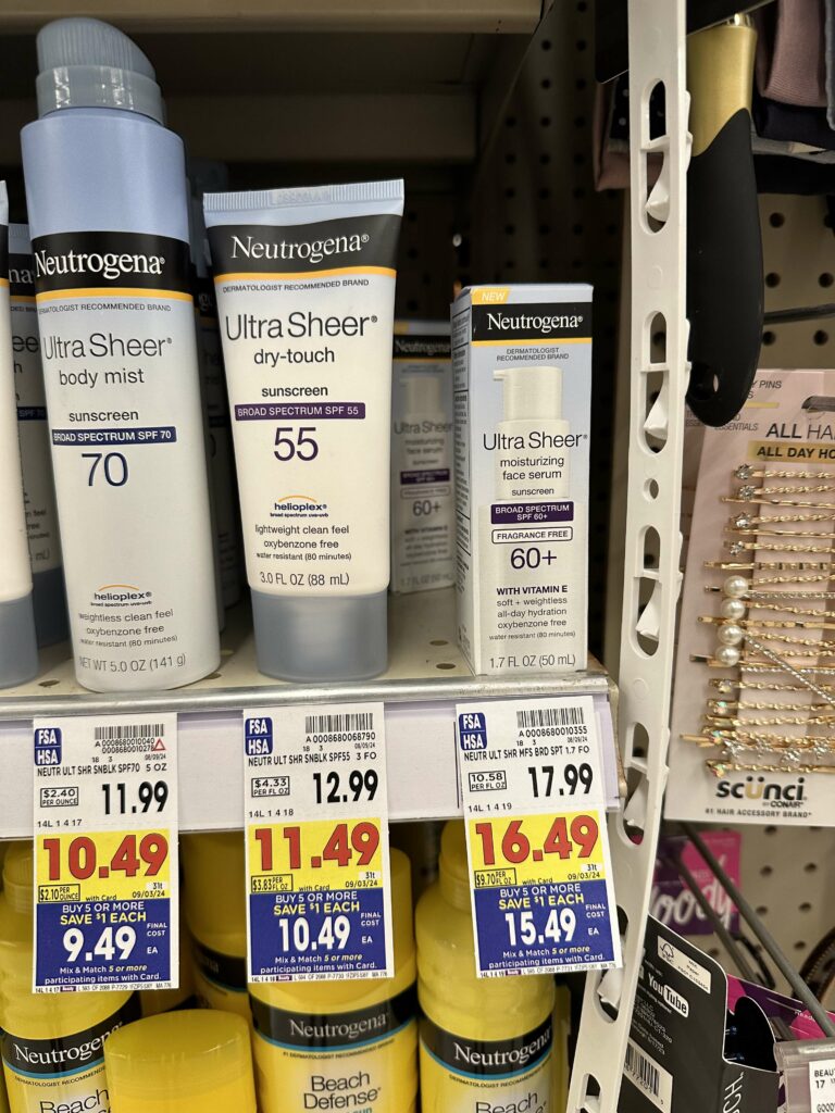 Neutrogena Sun Kroger Shelf Image