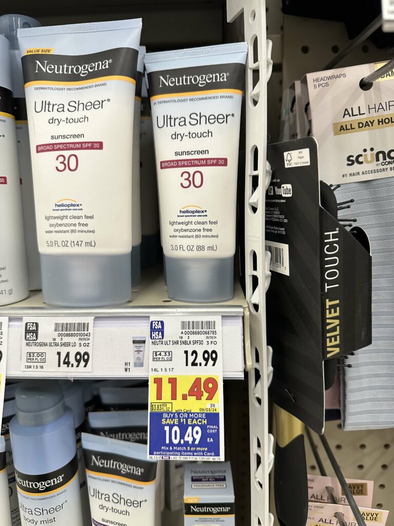 Neutrogena Sun Kroger Shelf Image