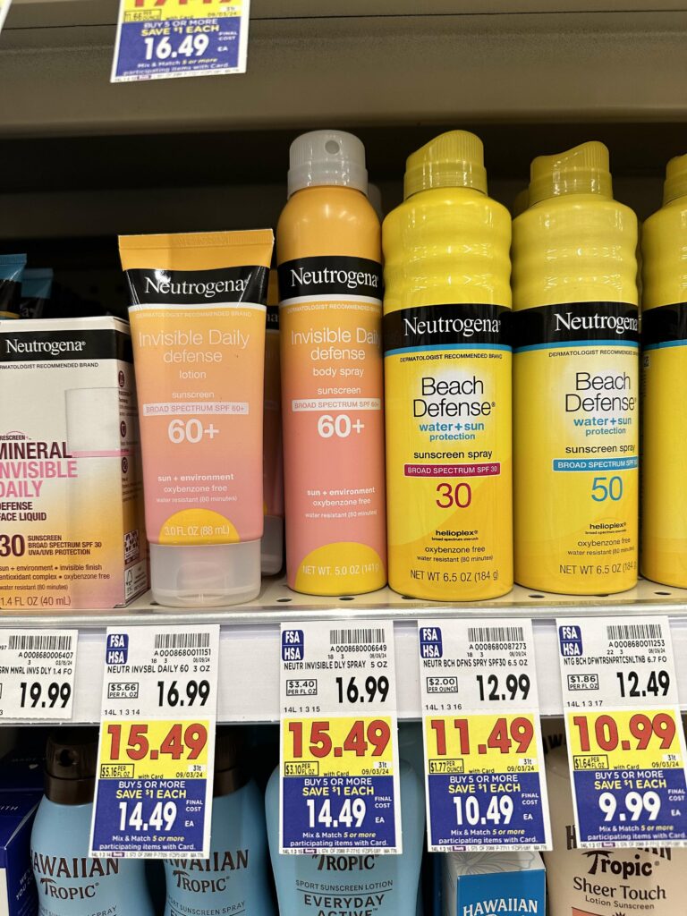 Neutrogena Sun Kroger Shelf Image