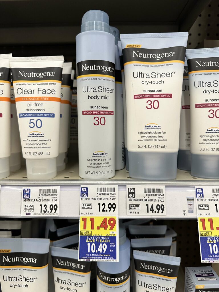 Neutrogena Sun Kroger Shelf Image