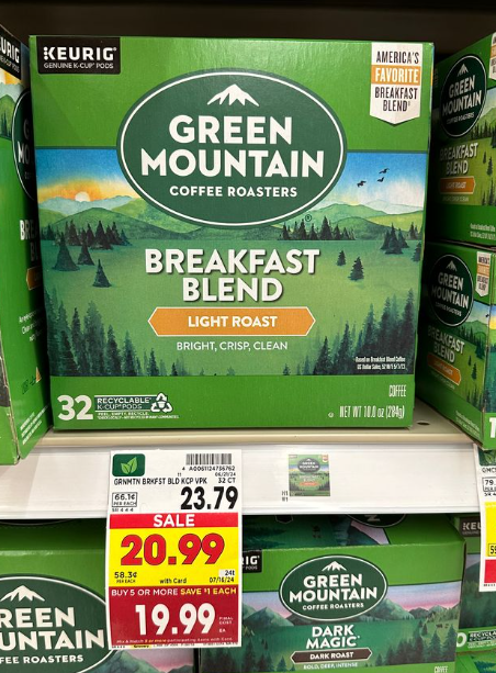 Green Mountain Coffee Kroger Shelf Image