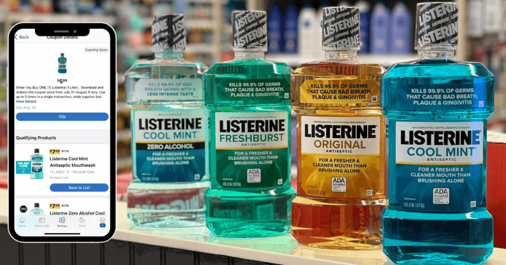 Listerine Mouthwash Kroger Digital Coupon