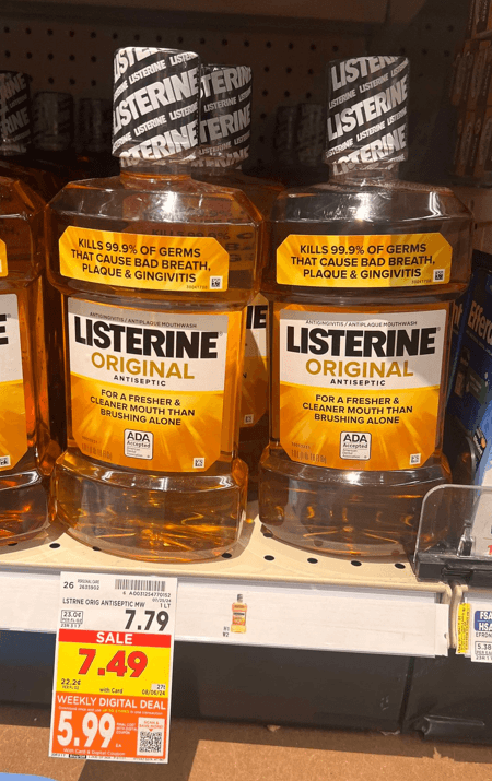 Listerine Mouthwash Kroger Shelf Image