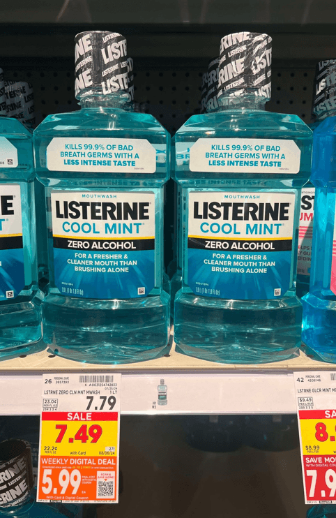 Listerine Mouthwash Kroger Shelf Image