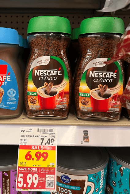 Nescafe Instant Coffee Kroger Shelf Image