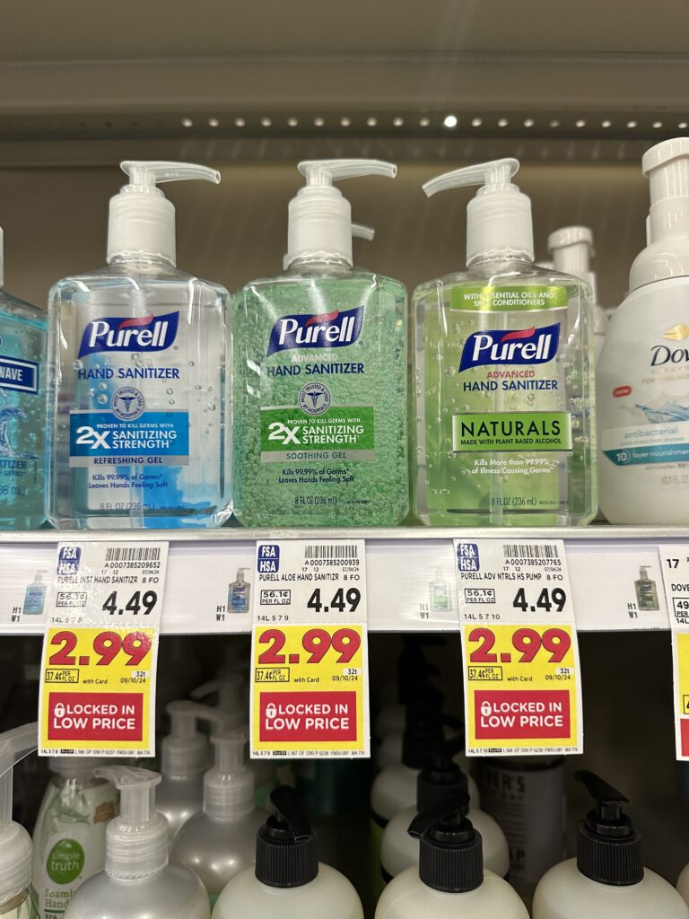 purell hand sanitizer kroger shelf image