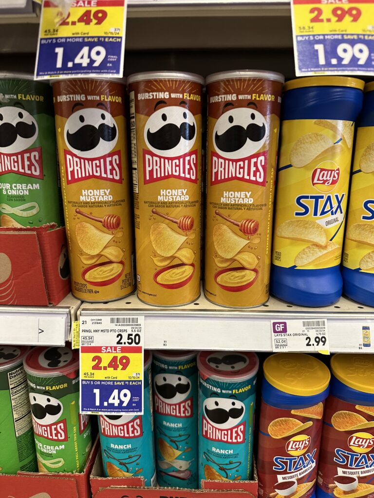 Pringles Canister Kroger Shelf Image