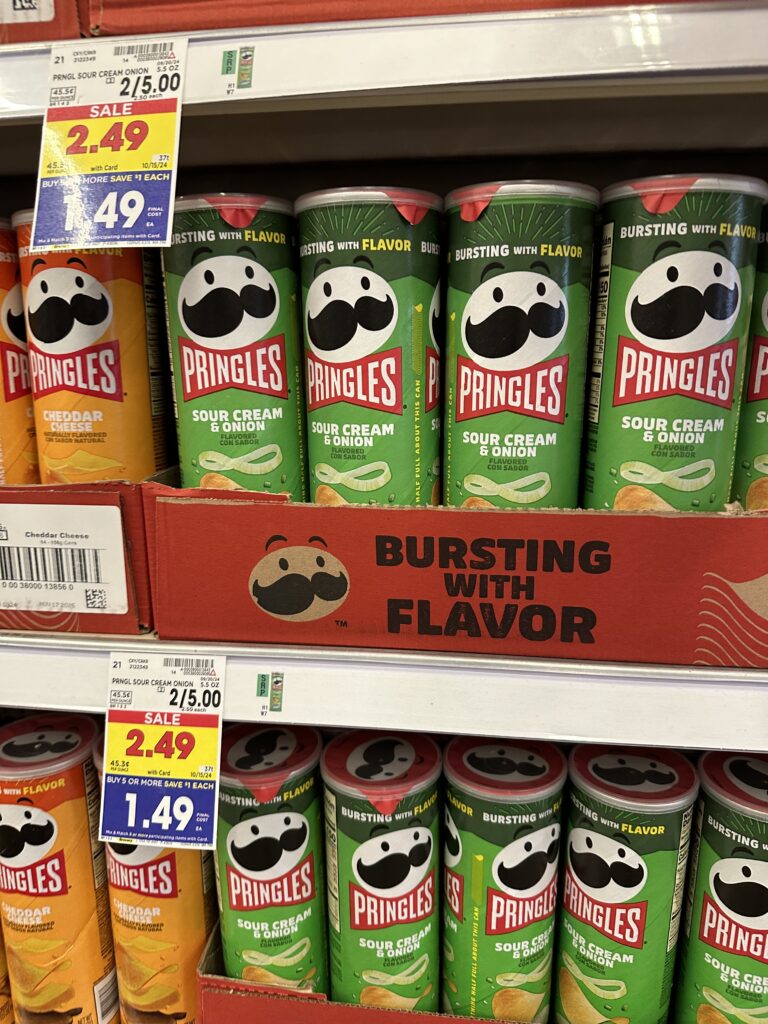 Pringles Canister Kroger Shelf Image