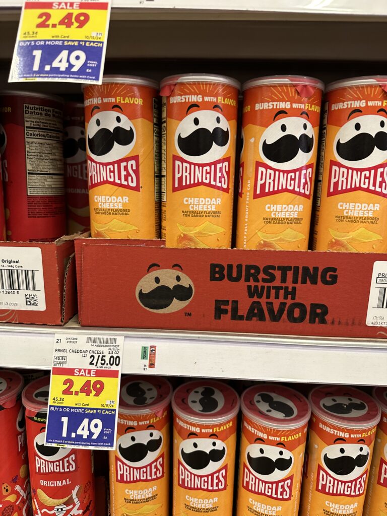 Pringles Canister Kroger Shelf Image