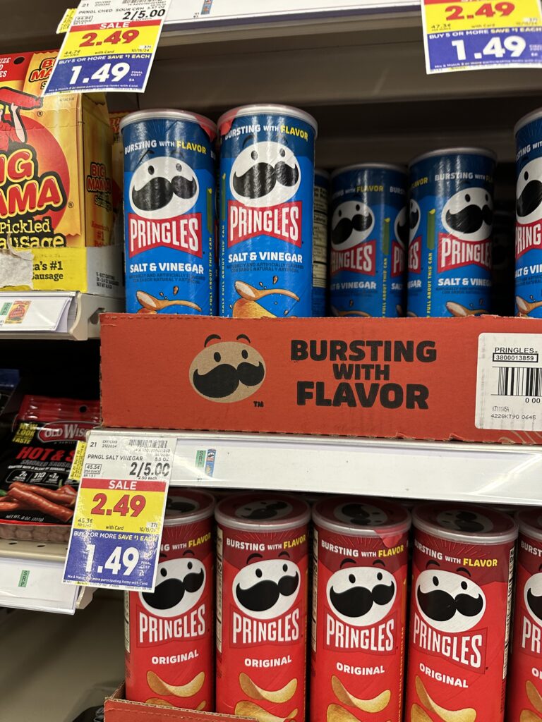 Pringles Canister Kroger Shelf Image