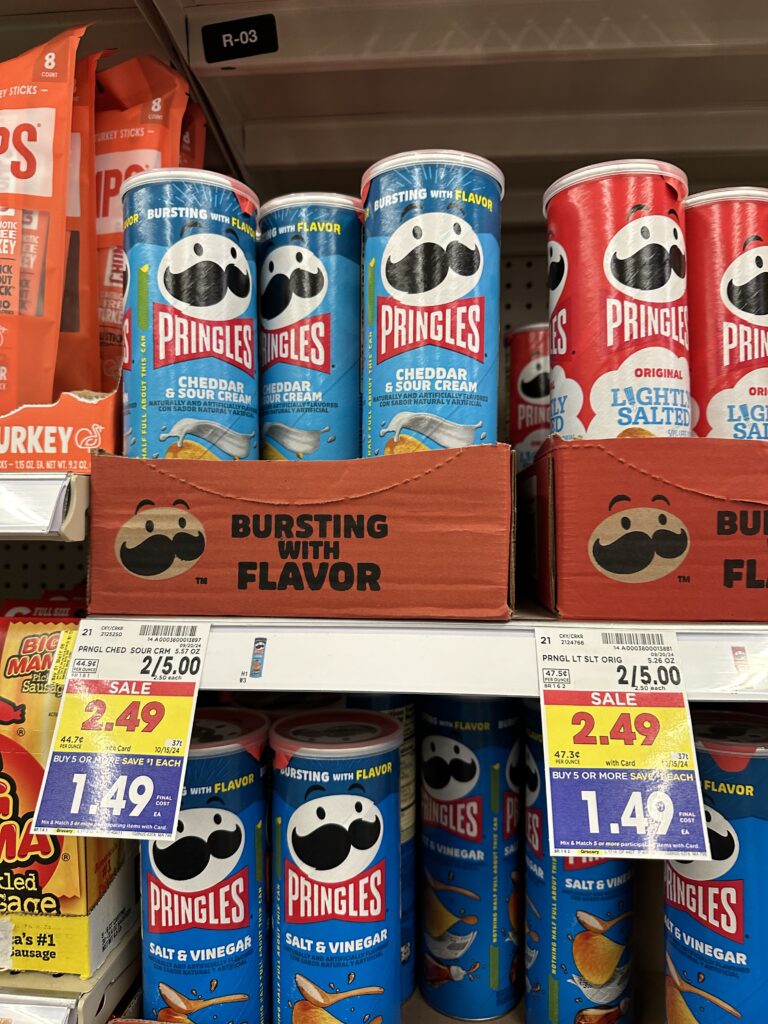 Pringles Canister Kroger Shelf Image