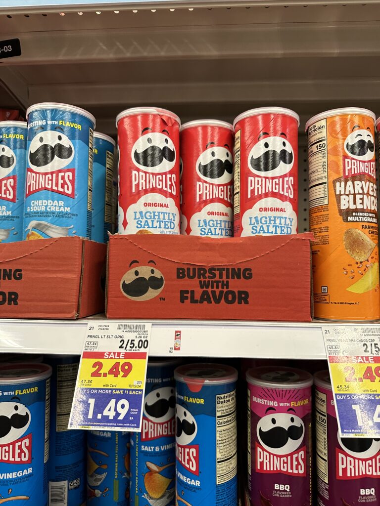 Pringles Canister Kroger Shelf Image