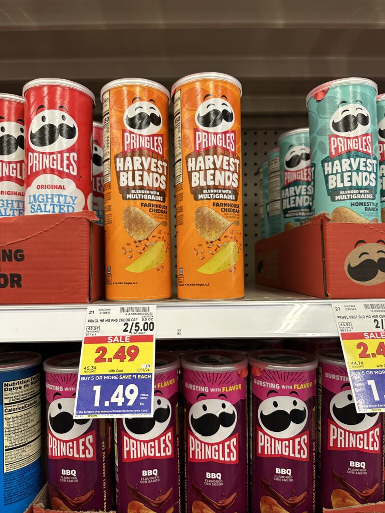 Pringles Canister Kroger Shelf Image