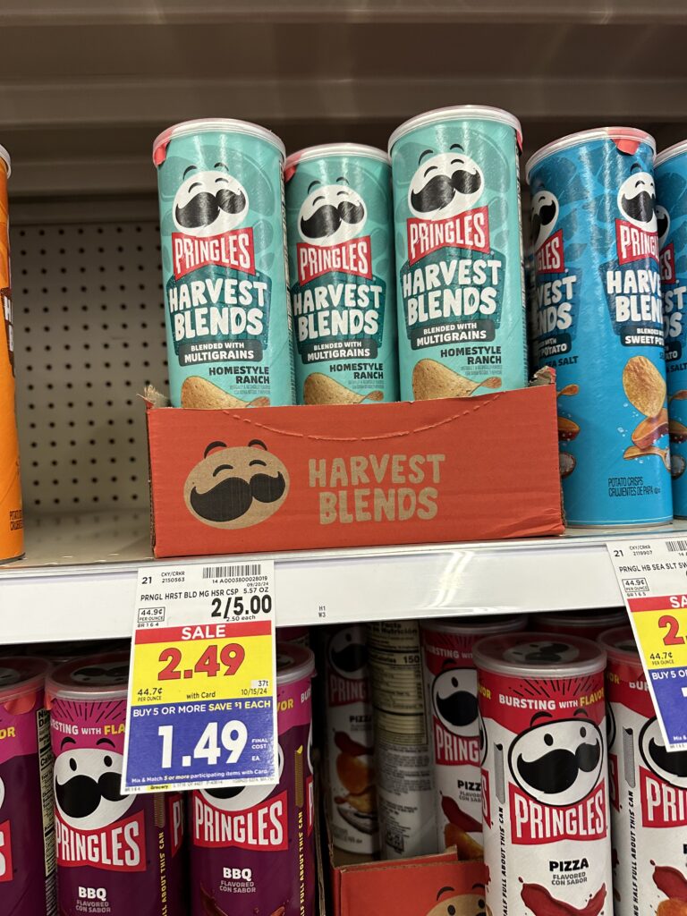 Pringles Canister Kroger Shelf Image