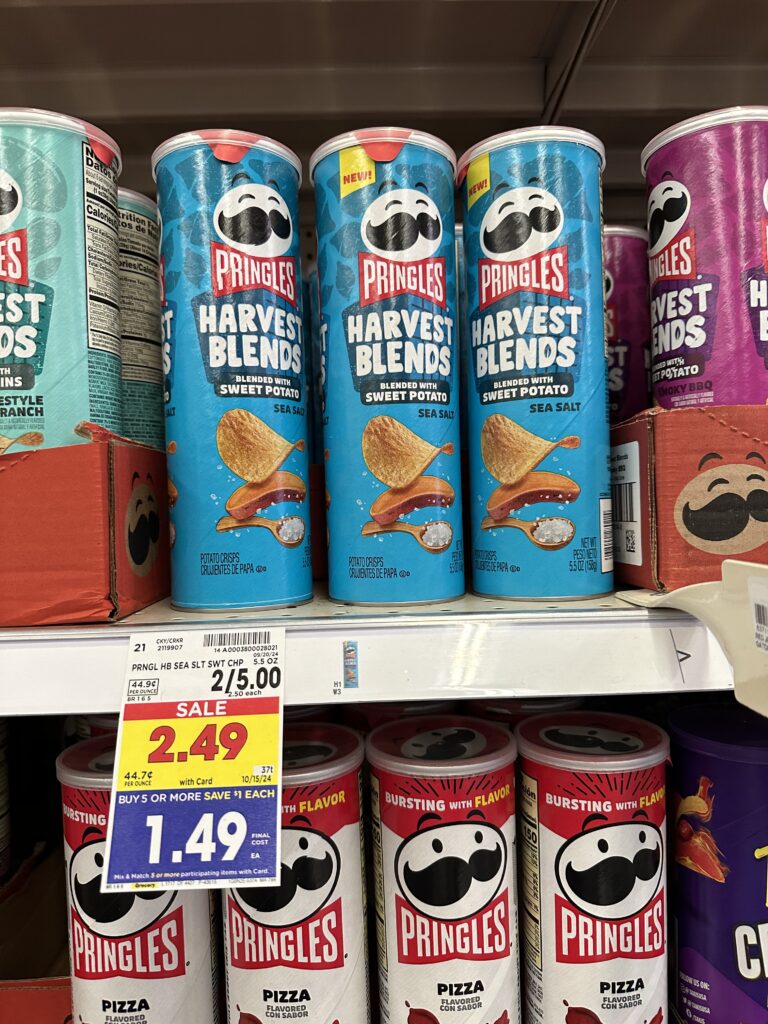 Pringles Canister Kroger Shelf Image