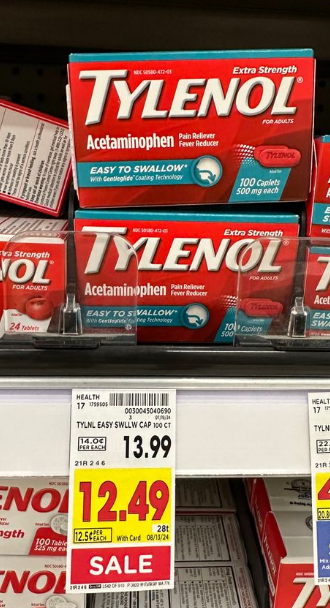 Tylenol Kroger Shelf Image