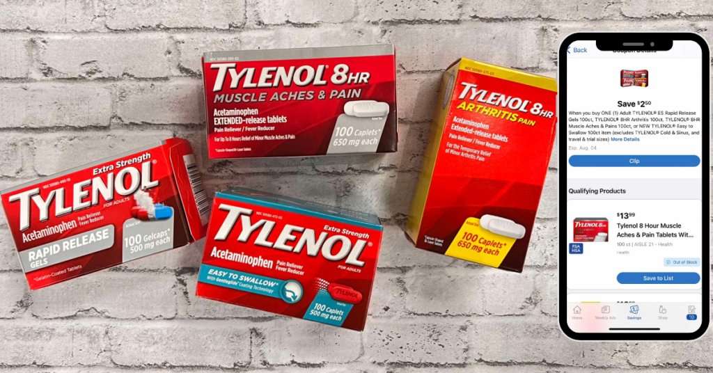 Tylenol Products digital coupon Kroger Krazy