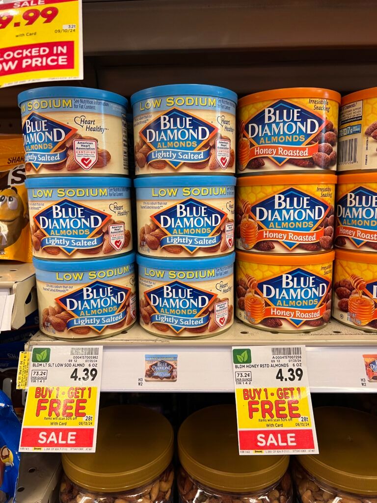 blue diamond almonds kroger shelf image (1)