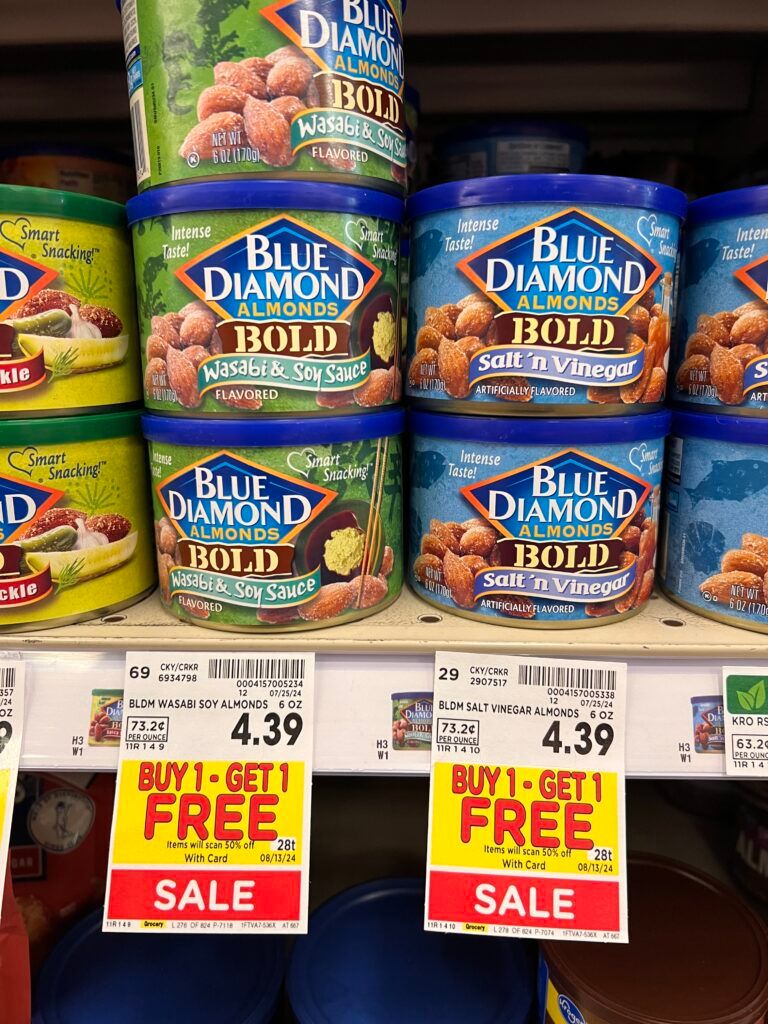 blue diamond almonds kroger shelf image (1)