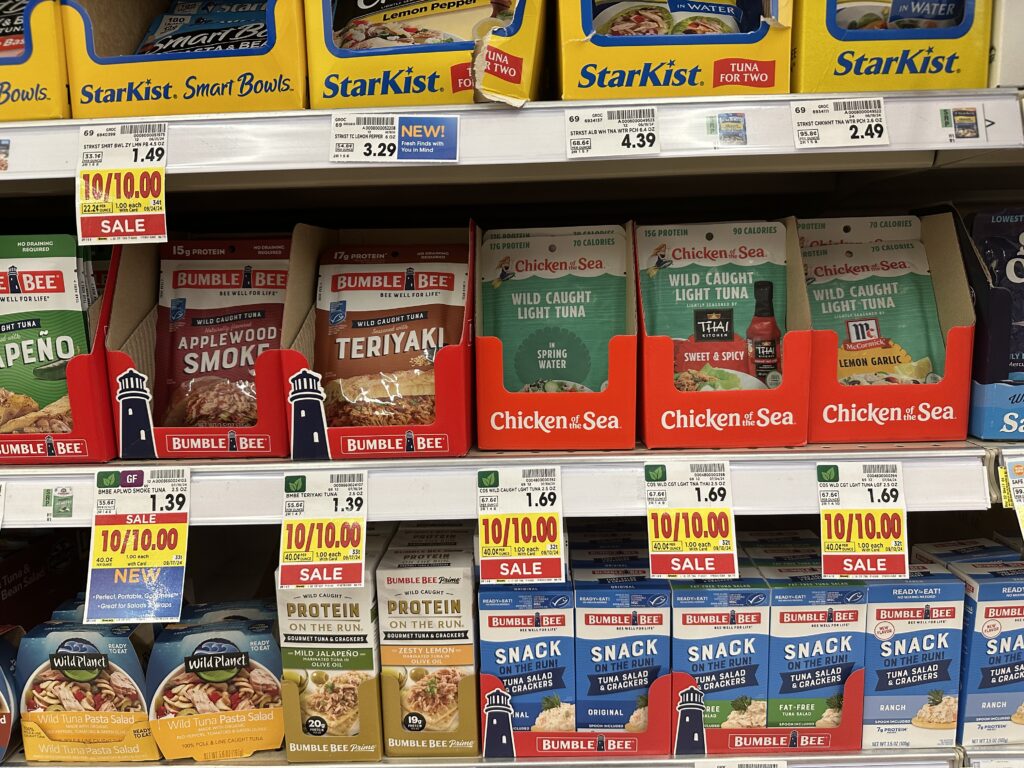 bumblebee tuna kroger shelf image (1)