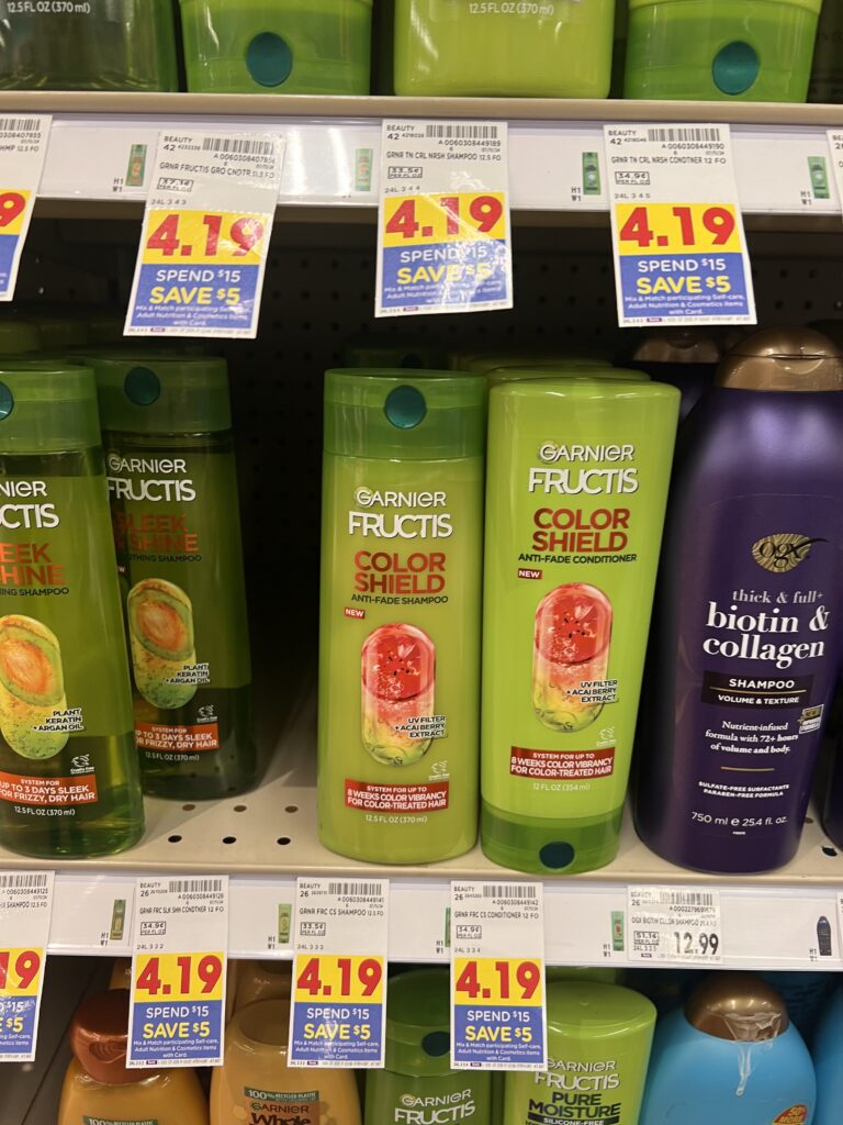 garnier fructis shampoo and conditioner kroger shelf image (1)