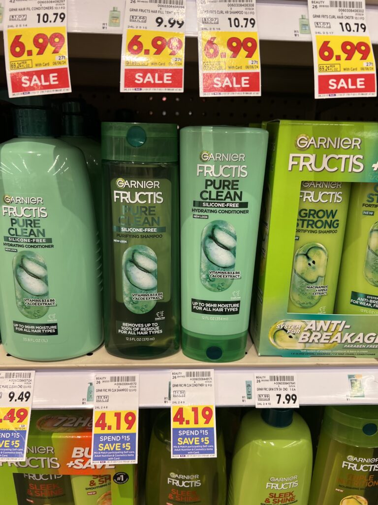 garnier fructis shampoo and conditioner kroger shelf image (1)