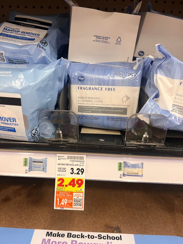 kroger facial wipes shelf image (1)