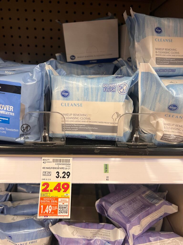 kroger facial wipes shelf image (1)