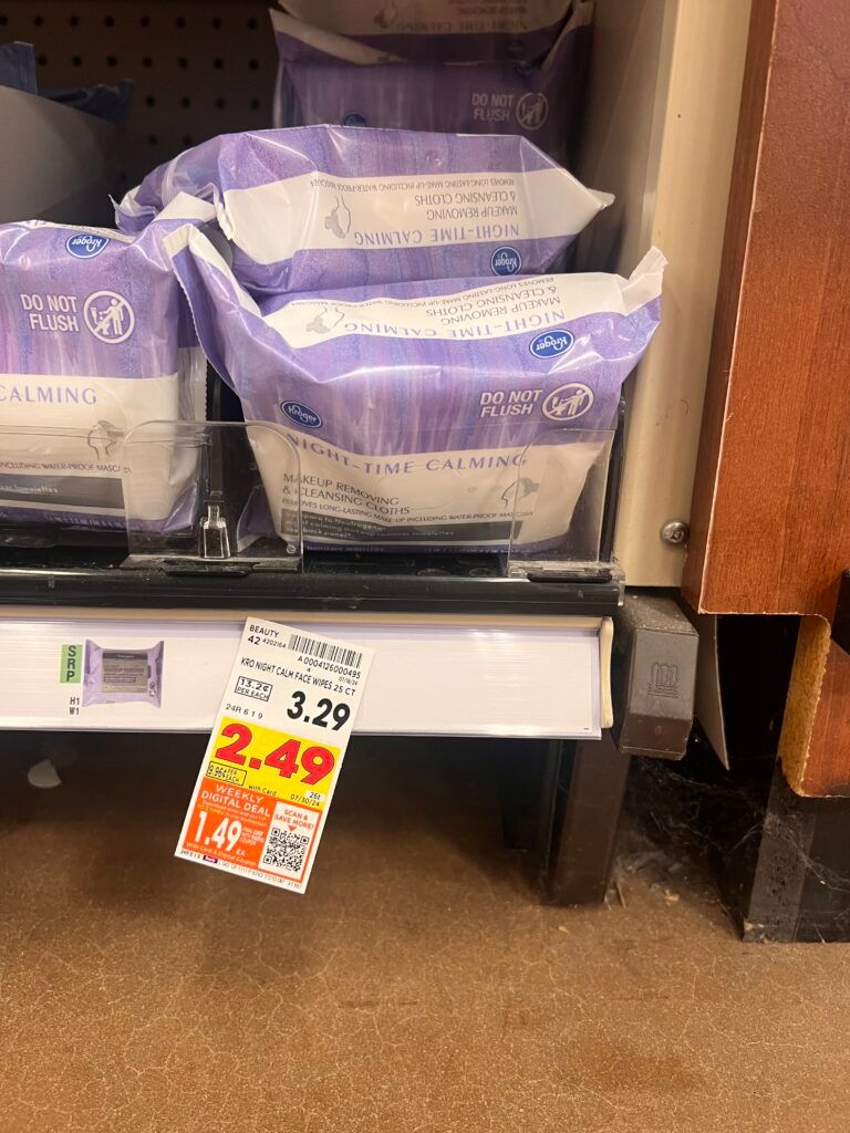 kroger facial wipes shelf image (1)