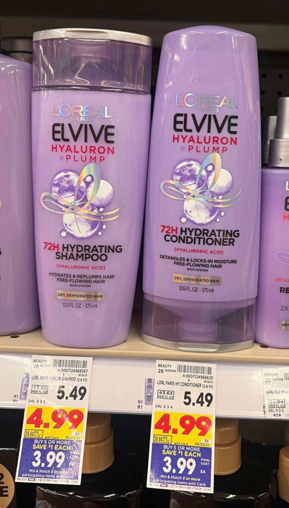 L'Oreal Elvive Shampoo & Conditioner Kroger Shelf Image