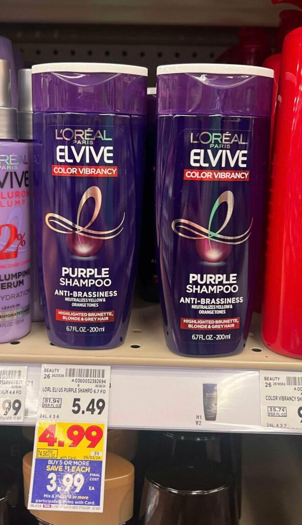 L'Oreal Elvive Shampoo & Conditioner Kroger Shelf Image