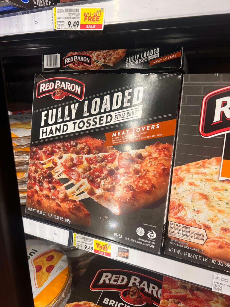 Red Baron Fully Loaded Pizza Kroger Shelf Image