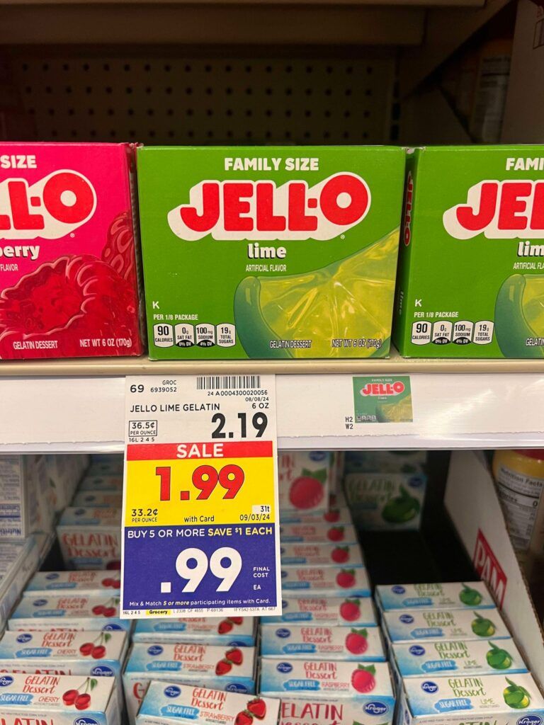 Jell-O Pudding and Gelatin Kroger Shelf Image