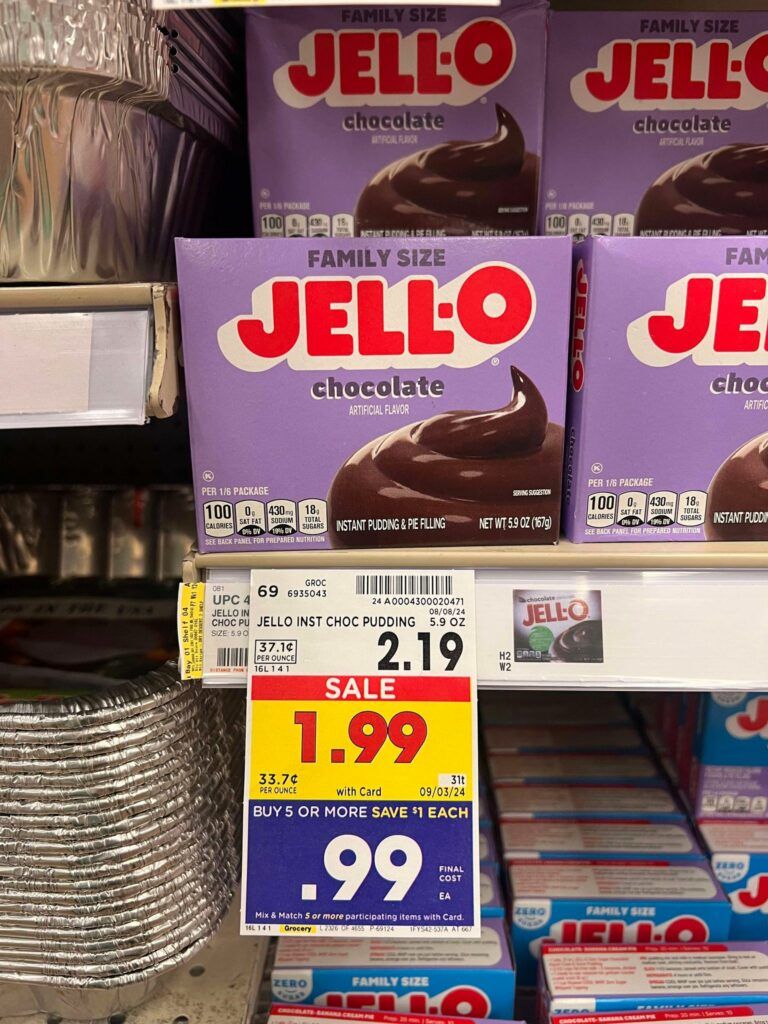 Jell-O Pudding and Gelatin Kroger Shelf Image