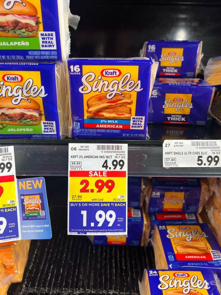 kraft cheese singles kroger shelf image