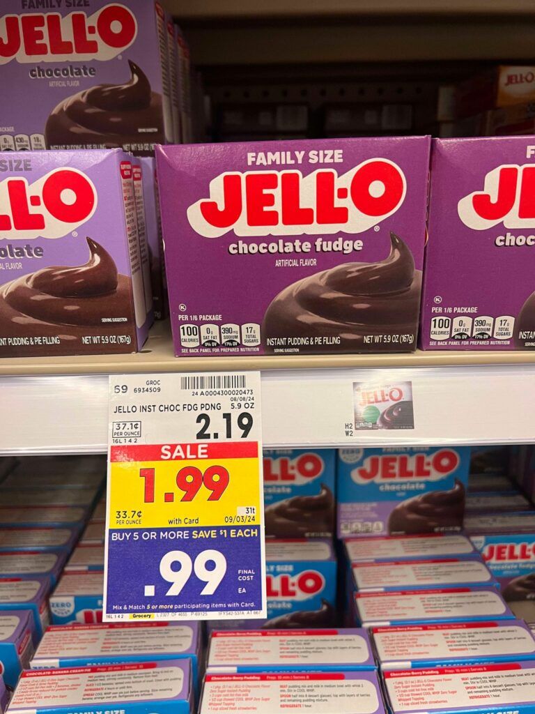 Jell-O Pudding and Gelatin Kroger Shelf Image