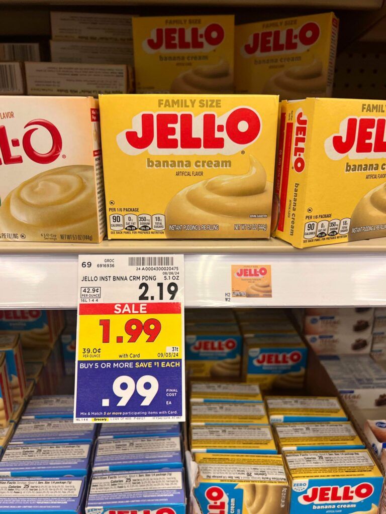 Jell-O Pudding and Gelatin Kroger Shelf Image