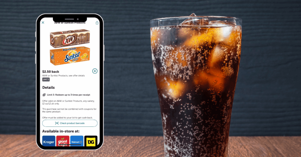 A&W and Sunkist Soda Pop Ibotta Rebate