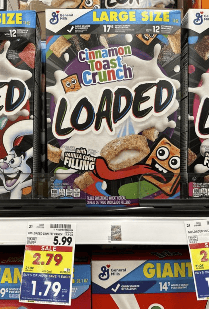 General Mills Loaded Cereal Kroger Shelf Image