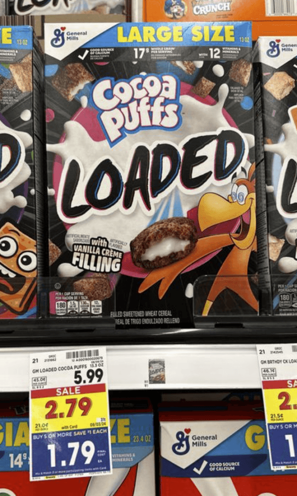 General Mills Loaded Cereal Kroger Shelf Image