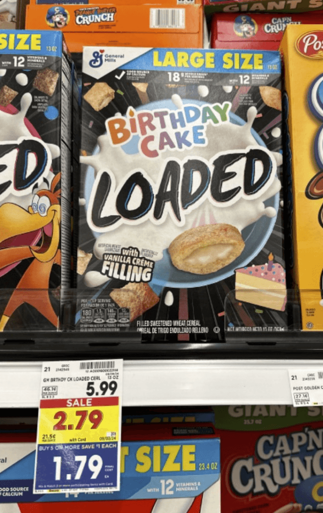 General Mills Loaded Cereal Kroger Shelf Image