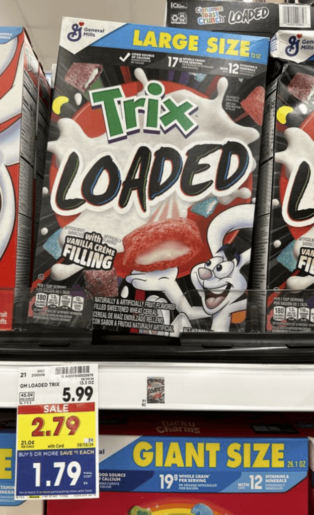 General Mills Loaded Cereal Kroger Shelf Image