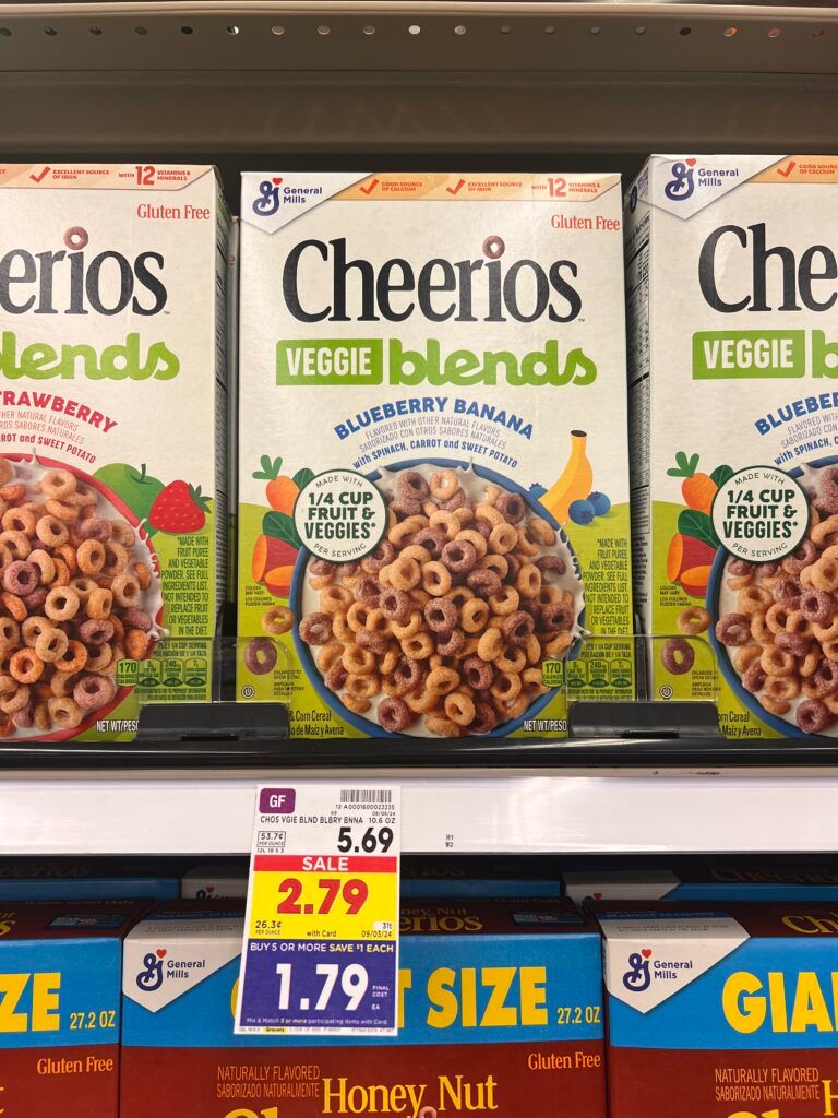 cheerios veggie blends kroger shelf image