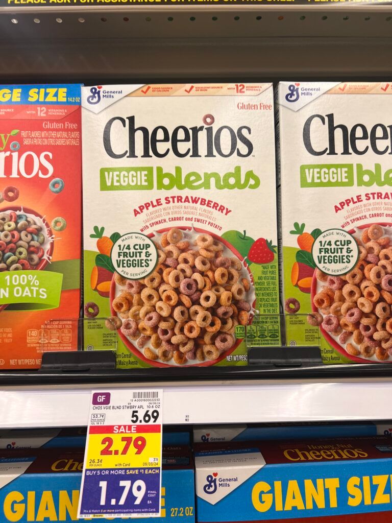 cheerios veggie blends kroger shelf image