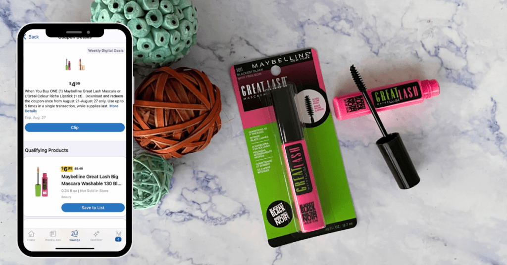 Maybelline Great Lash Mascara kroger Digital coupon