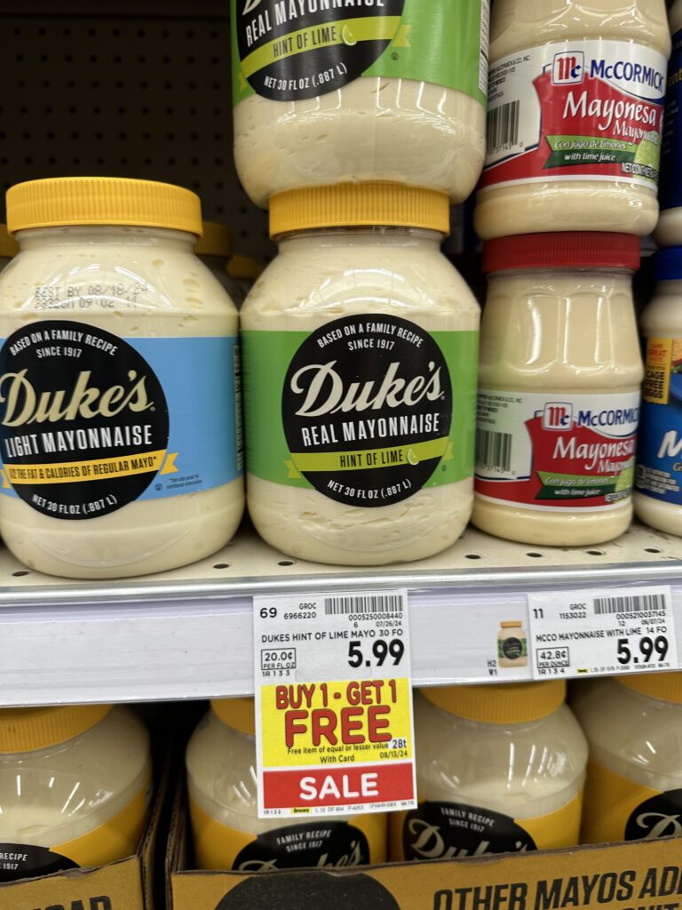 Duke's Mayo Kroger Shelf Image