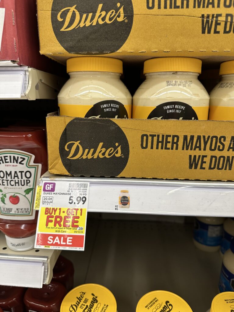 Duke's Mayo Kroger Shelf Image